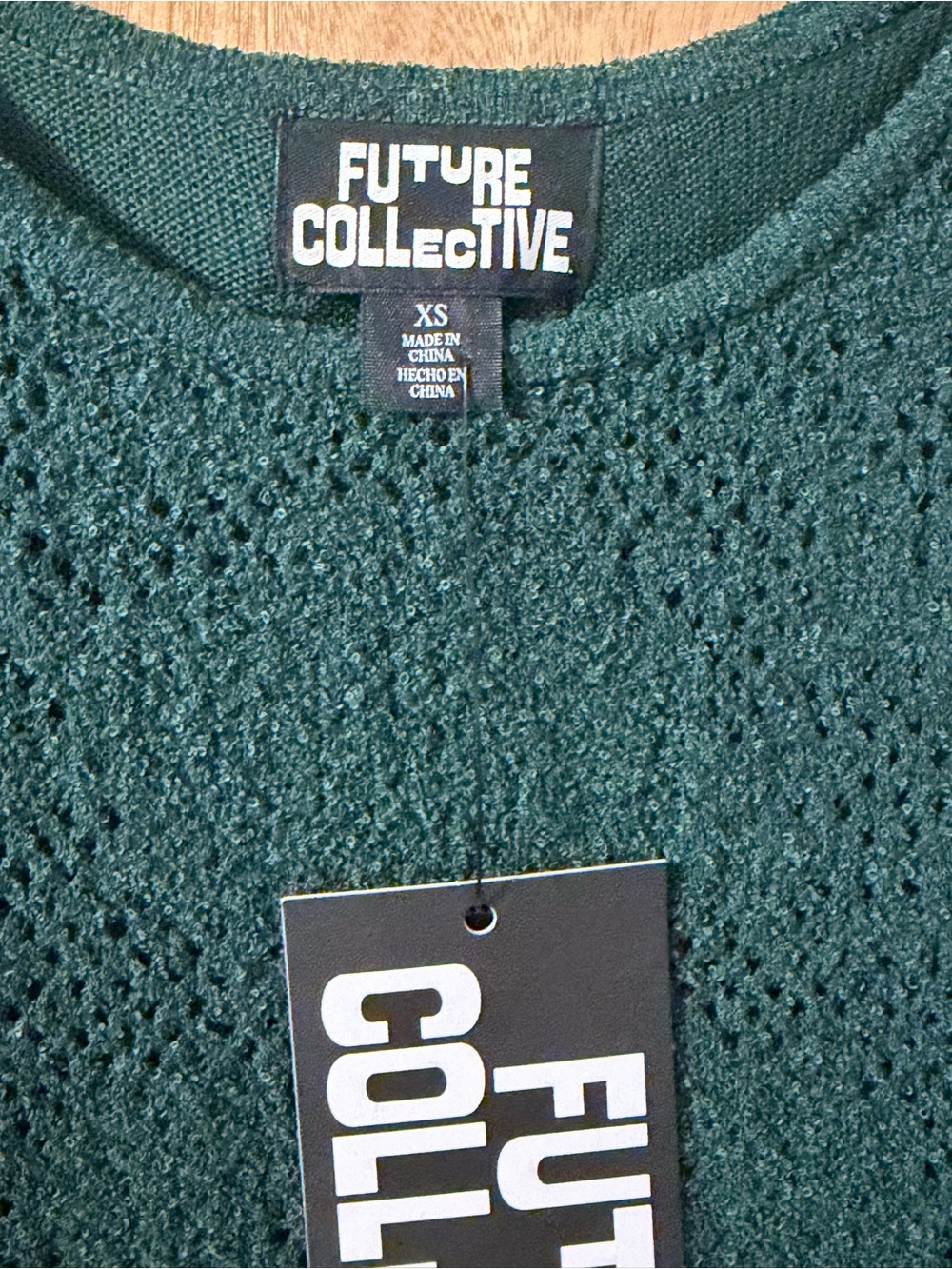 Future Collective Dark Green Maxi Knit Skirt - Picture 5 of 6